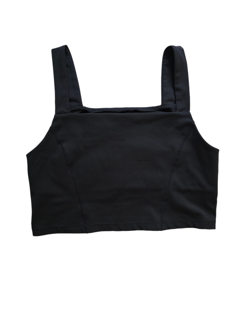 BYLT Basics Black Square-Neck Crop Bralette *No Size Tag*